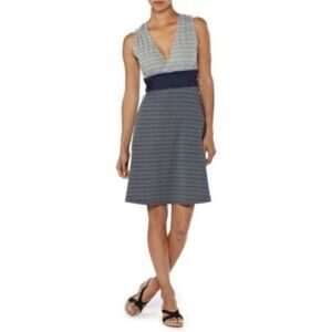Patagonia Dress Women's Lg Blue Sleeveless Margot Geometric Boho Organic Cotton